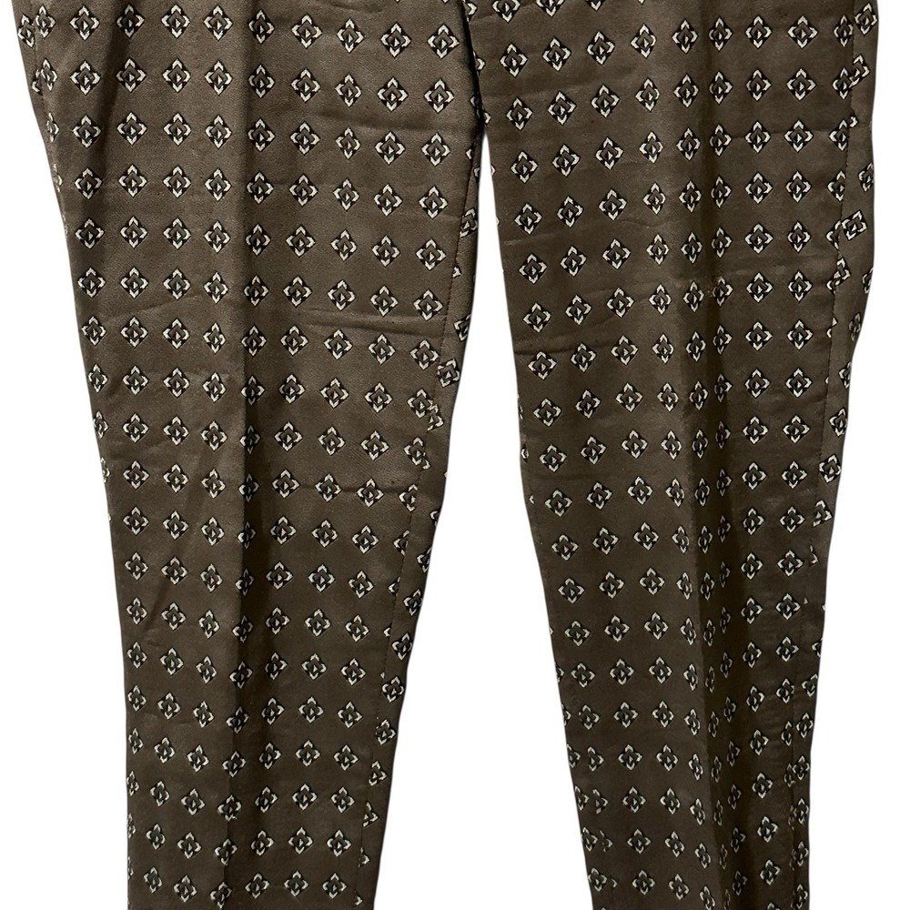 ETRO Brown Embroidered Print Casual Pants Size 40 Made in Italy Tailored READ - Picture 3 of 16